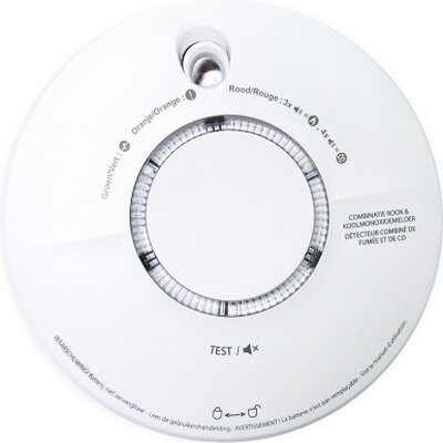 AngelEye Combimelder SCB10-AE-BNLR - Rook en Koolmonoxide - 10 jaar accu