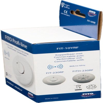 3-Pack Fito draadloos Koppelbare rookmelders (10 jaar Batterij)