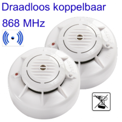Rookmelder ASD-10QR, draadloos koppelbaar, 10 jaar batt.